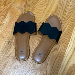 Shade & Shore Black Sandals
